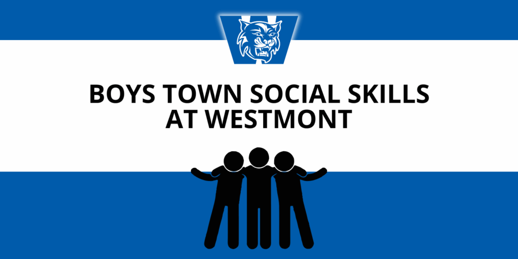 Boys Town Social Skills Westmont Elementary test with logo and people icon